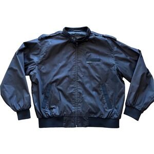 Members Only Mens XL Iconic Jacket Blue Vintage Classic Bomber Windbreaker